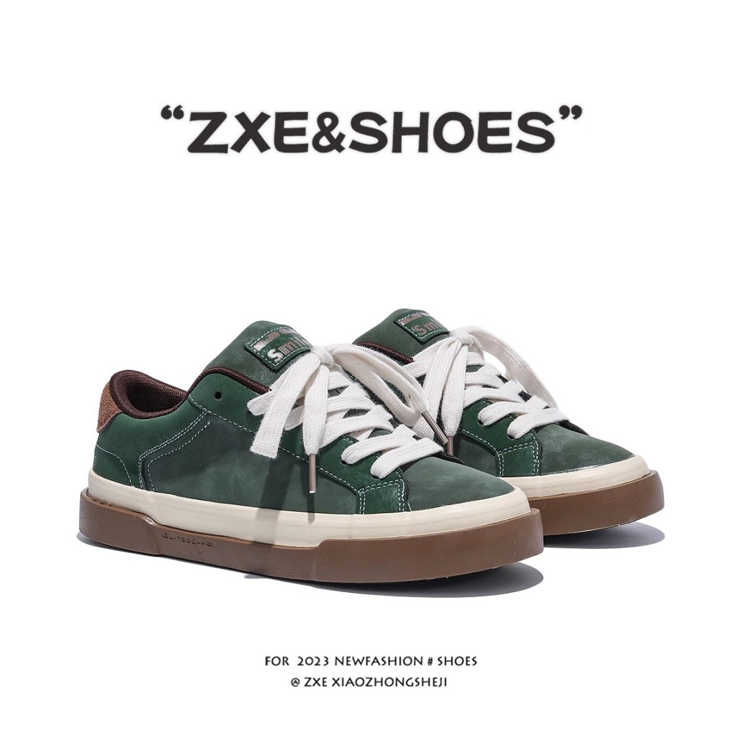 ZXE ClassicCraft Leather Casual Sneakers