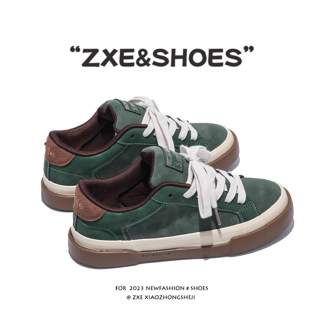 ZXE ClassicCraft Leather Casual Sneakers